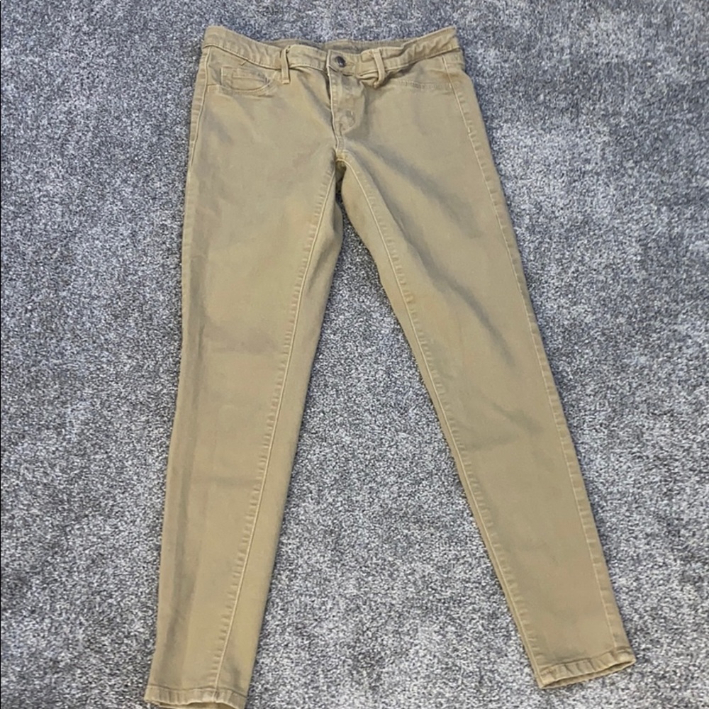 Khaki skinny jeans